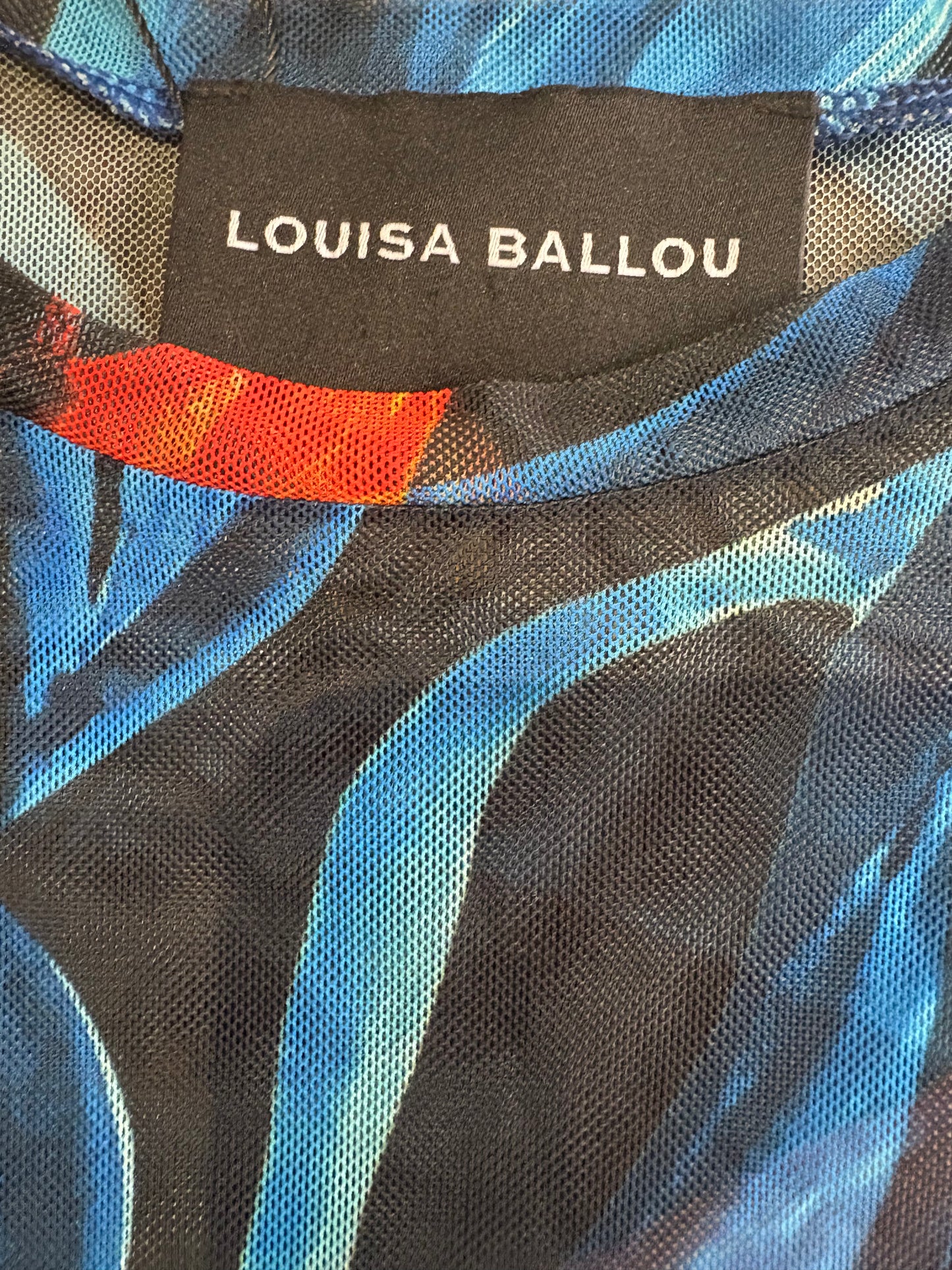 LOUISA BALLOU MESH FLORAL TOP (L)