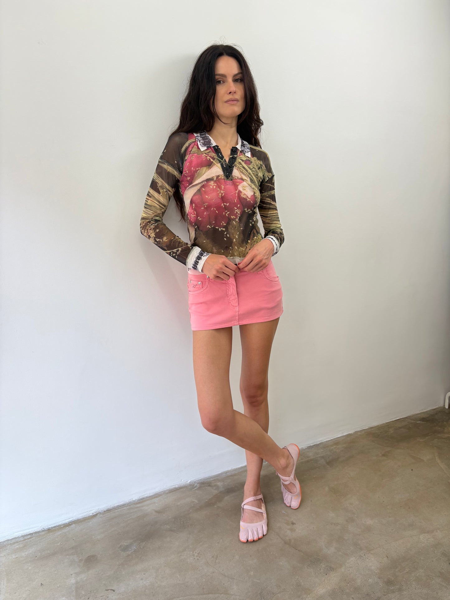 BLUGIRL BLUMARINE PINK MICRO SKIRT (XS)