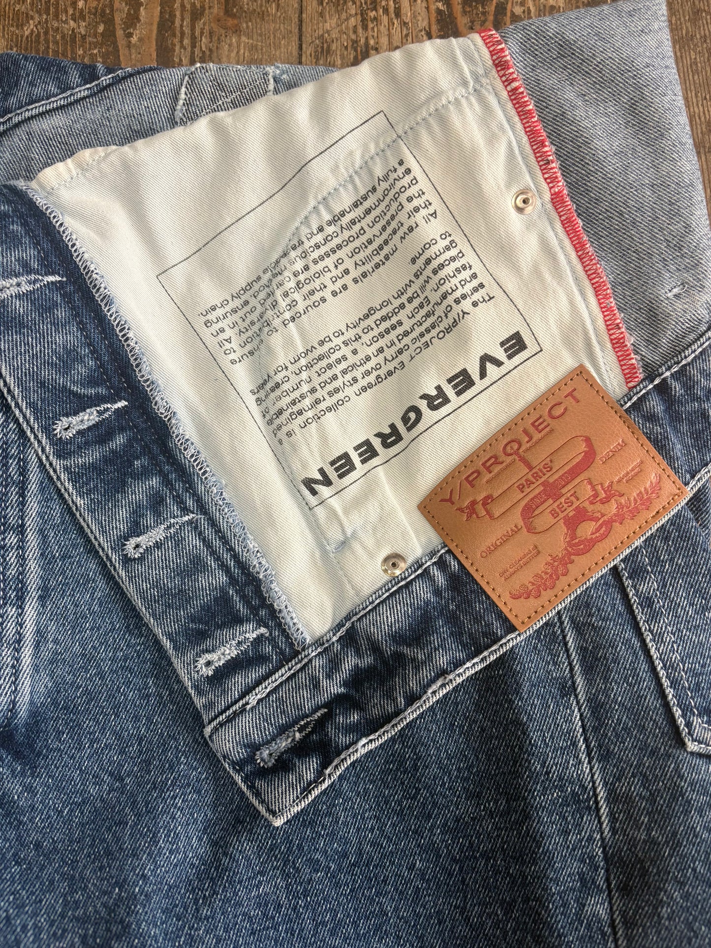 Y/PROJECT DENIM SHORTS (S)
