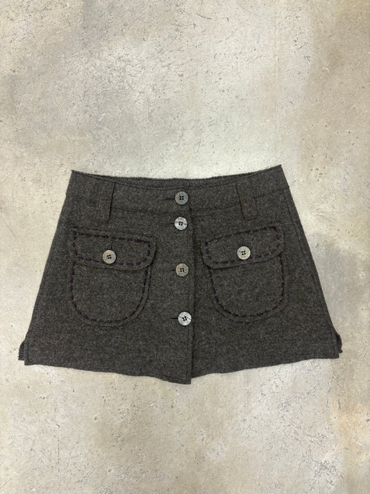 ROMEO GIGLI MINI WOOL SKIRT (S)
