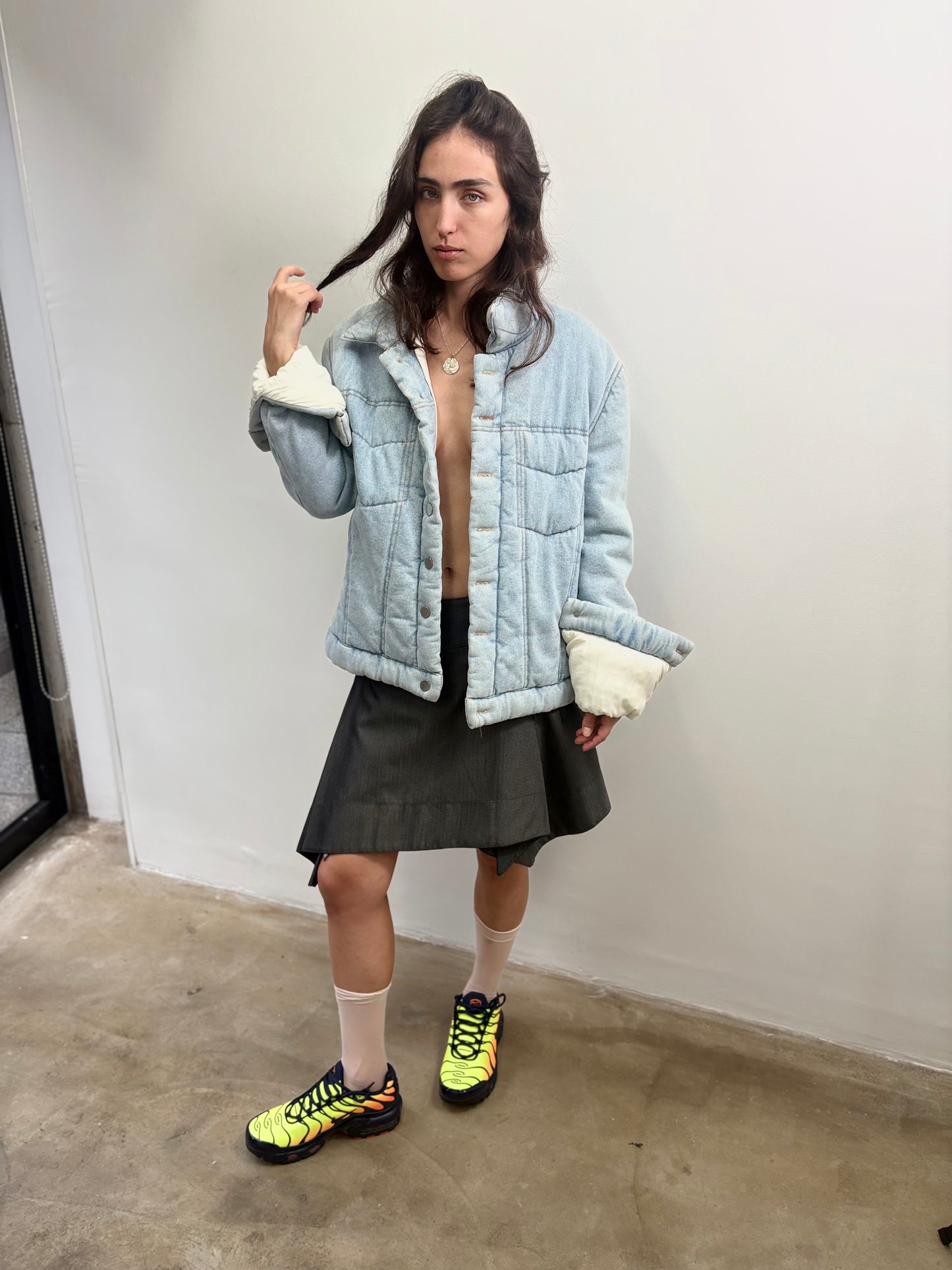 Y/PROJECT DENIM PUFFER JACKET (46MEN)