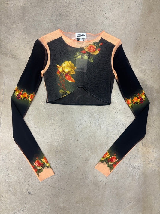 JEAN PAUL GAULTIER MESH FLOWER CROP (S)