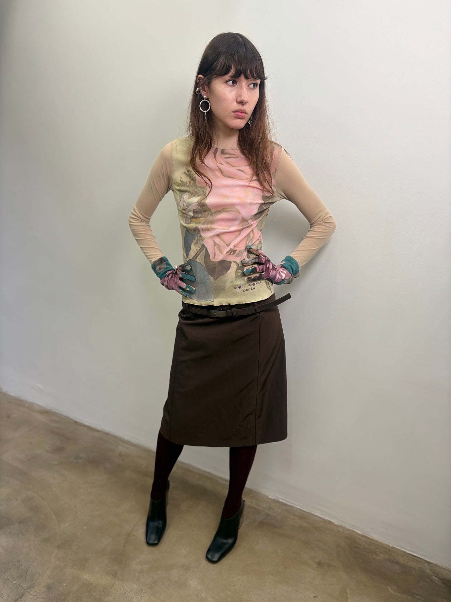 PRADA BROWN SKIRT (M)