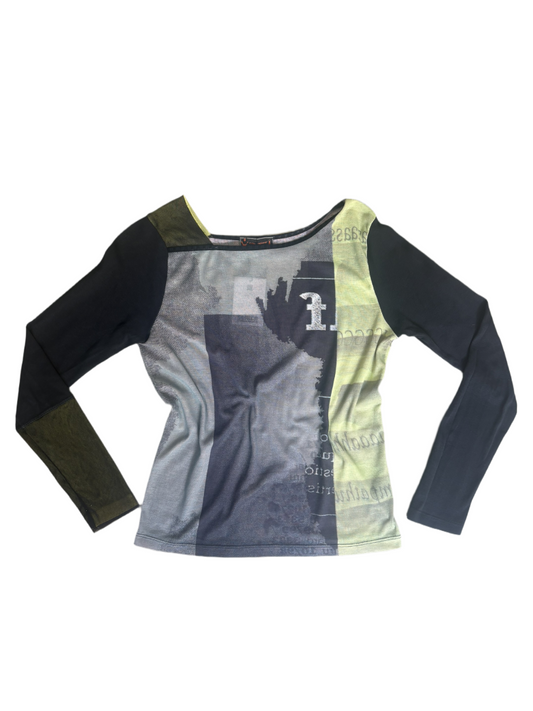 COP COPINE GRAPHIC MESH TOP (M)