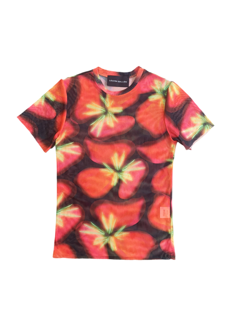 LOUISA BALLOU MESH FLOWER TOP (XS)