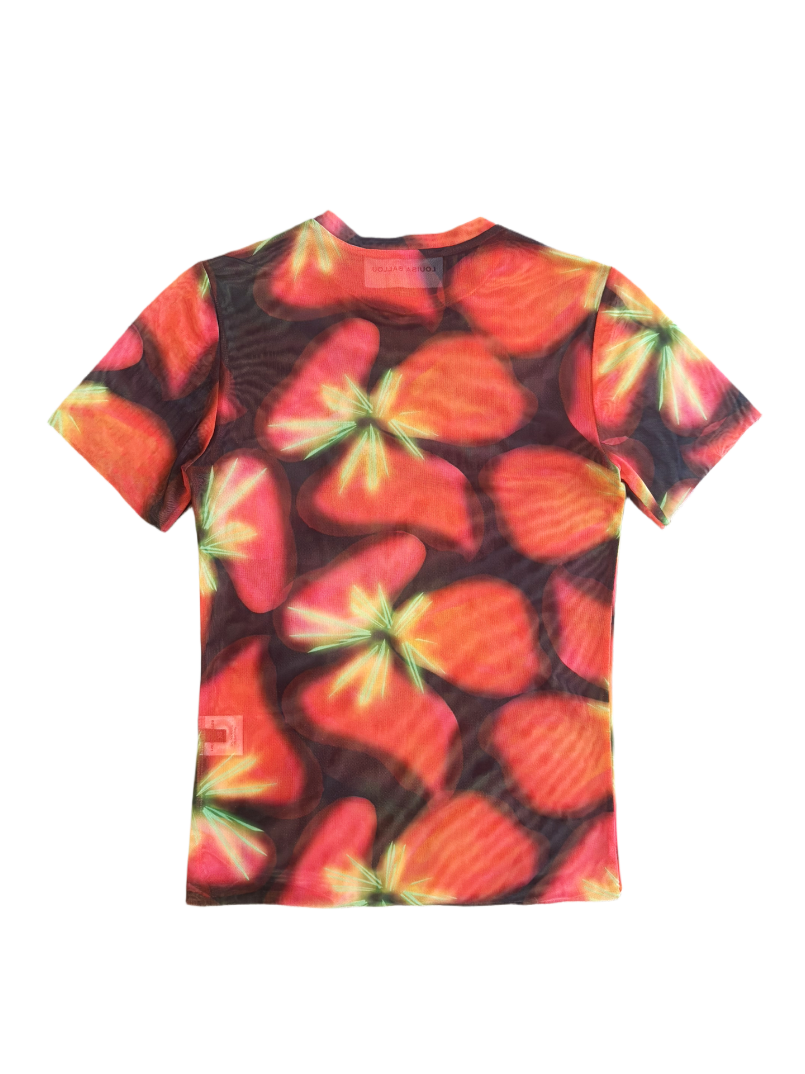 LOUISA BALLOU MESH FLOWER TOP (XS)