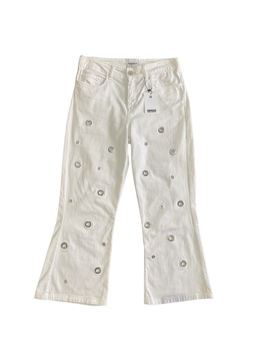 ANNARITA N EYELET EMBELLISHED PANTS (S)