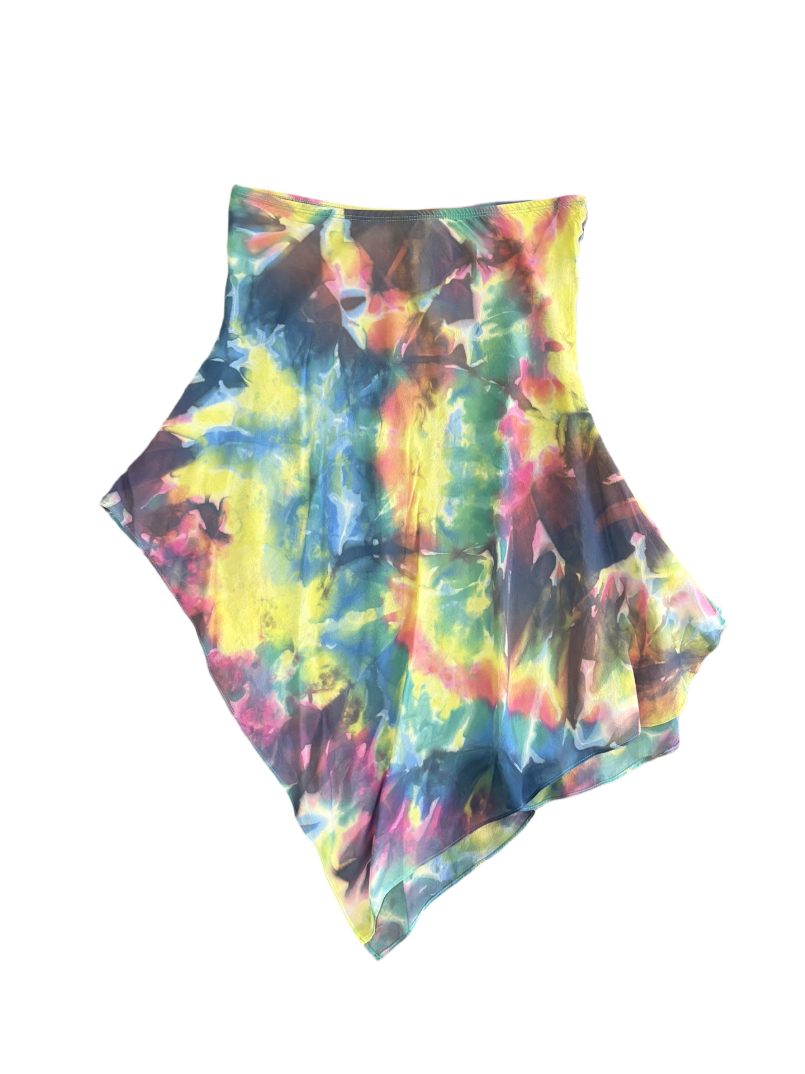 PLEIN SUD TIE DYE SILK SKIRT (S)