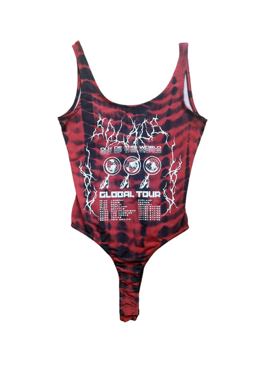 VINTAGE ROCK BAND BODY SWIMSUIT (XS)