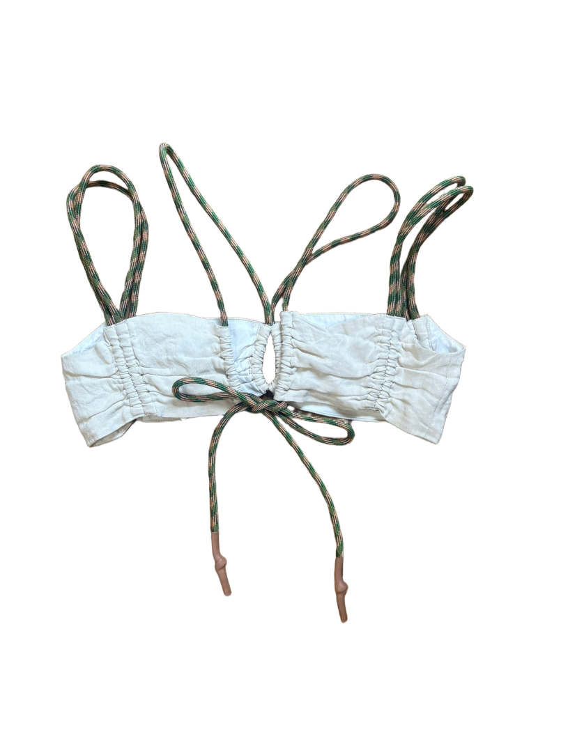 MIISTA BEIGE ROPE BRA (L)