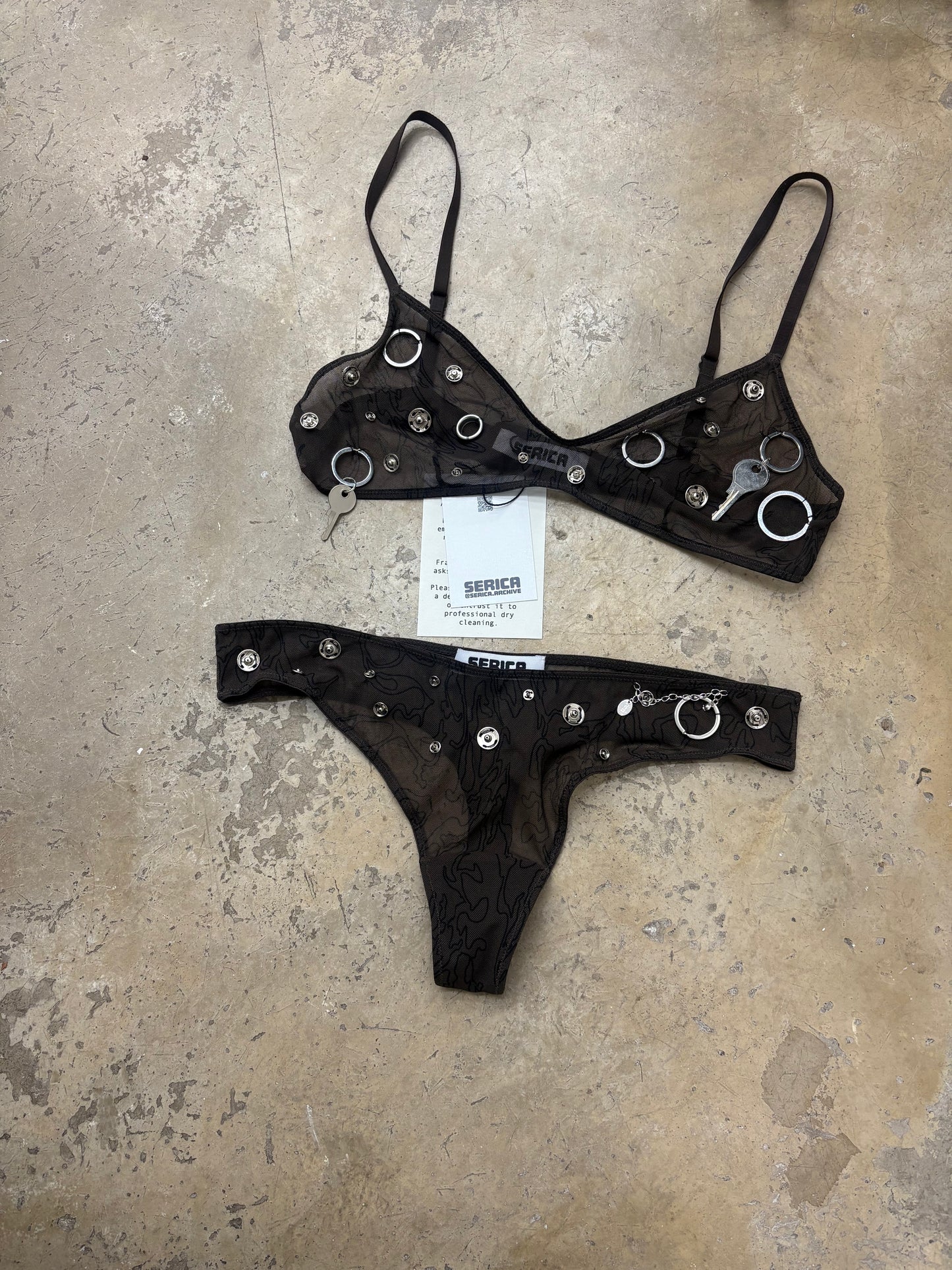 SERICA Upcycled Keys Lingerie Set (S)