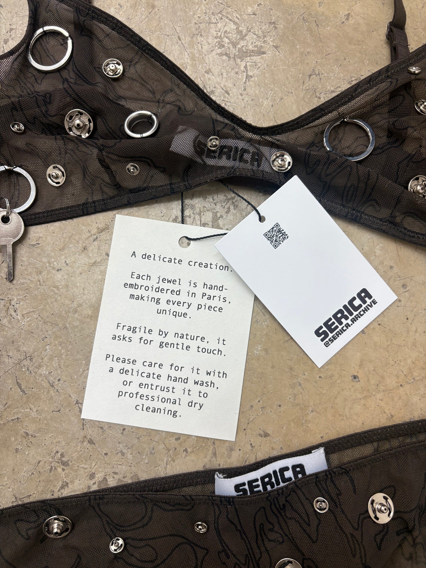 SERICA Upcycled Keys Lingerie Set (S)